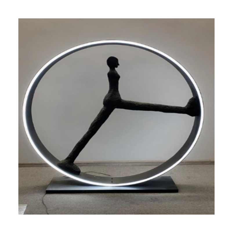 Kicking Silhouette Ring Sculpture